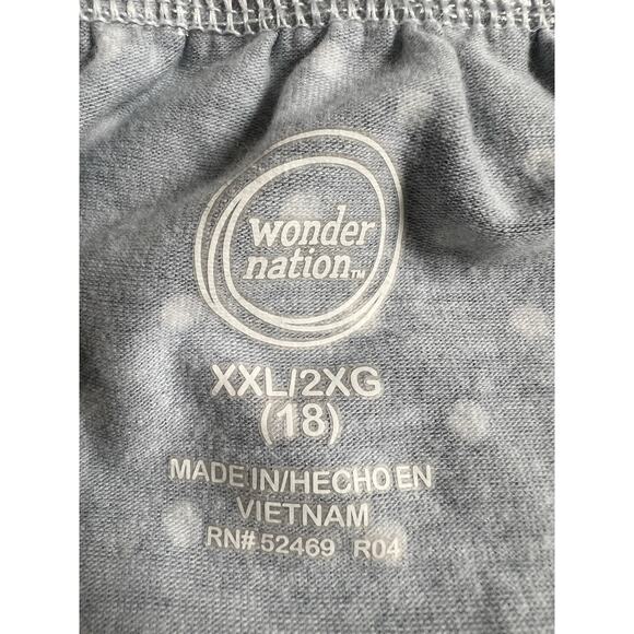 Wondernation Navy Blue And White Polka Dot Lace Boho Top Size XXL 18 - Picture 3 of 5